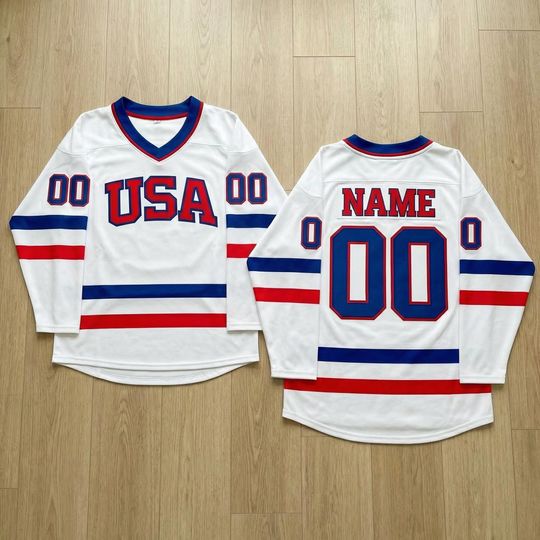 Discover Custom USA Hockey Jersey  Personalized Country Flag Jersey with Name & Number  Toddler to Adult Sizes  Ice Hockey Fan Gear in all Colors