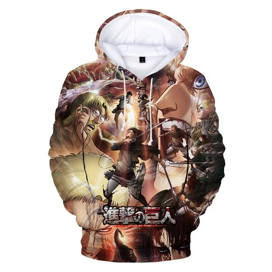New AO Titan 3D Print Hoodie Sweatshirts Men Women Fashion Casual Long Sleeve Pullover Harajuku Streetwear Anime Hoodies