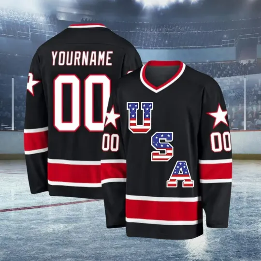Discover Custom Hockey Jersey Personalized Printed Name & Number Fan Apparel, USA