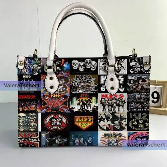 Discover Personalized Rock Band Leather Bag , Rock Band Lover's Handbag, Rock Band Woman