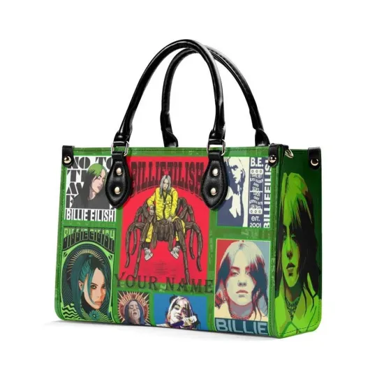 Discover Personalized BILLIE EILISH New Version-Luxury Women PU Leather Handbag For Fan,