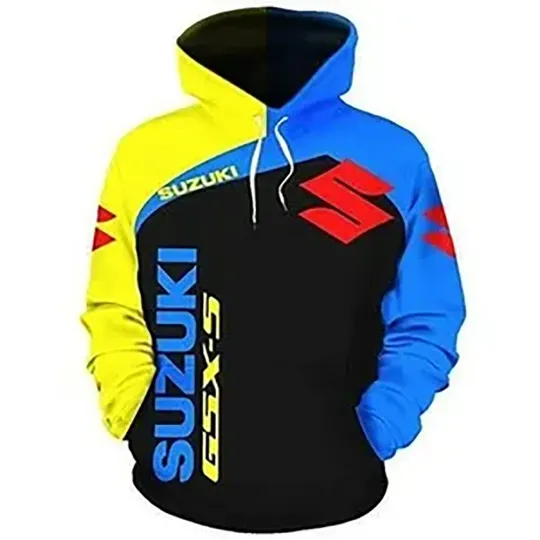Discover Suzuki high quality men's sweatshirt hoodie street fashion 3D printing hooded sweatshirt outdoor sports motorcycle rider Suzuki