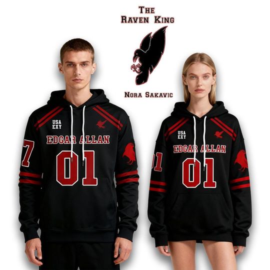 Discover The Raven King Cosplay Costume Hockey Jersey All For The Game Hoodie Men's And Women's Autumn/Winter Long-Sleeved Pullover