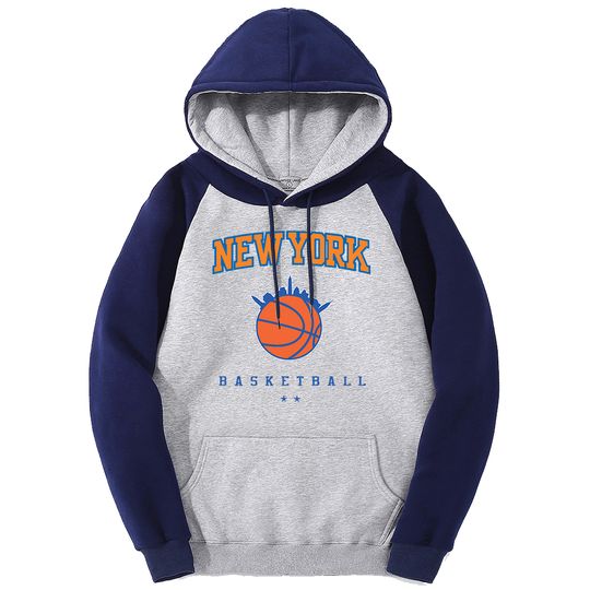 New York Basketball League Sweatshirts Mens Anime Clothing Fashion Hip Hop Raglan Hoody Couple Mixed Colors Hoody Women Fleece