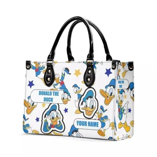 Donald Duck Disney Cartoon Leather Handbag Gift for Women