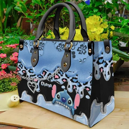 Discover Stitch Disney Cartoon Leather Bag Handbag, Stitch Lovers Gift
