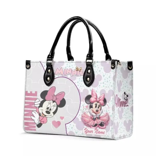 Discover Minnie Mouse Disney Cartoon Leather Bag Handbag Gift for Women