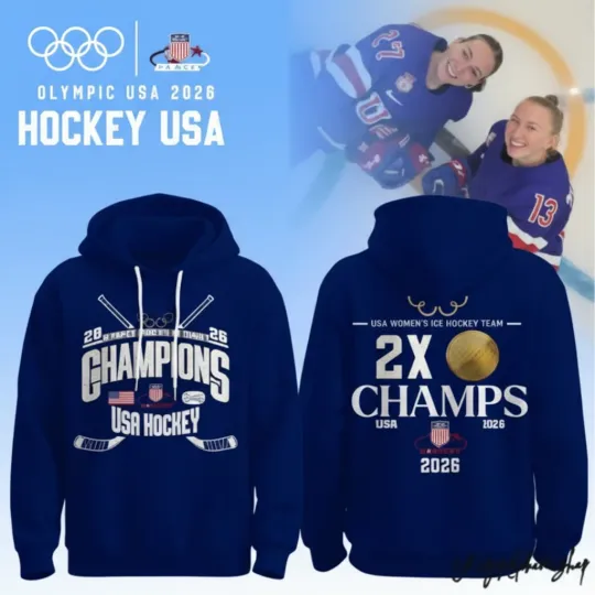 USA Hockey 2026 Olympic Women Champions Hoodie
