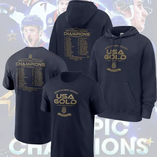 HOT ! Team USA Hockey 2026 Gold Medal Roster Winter Games Fan Gear Gift