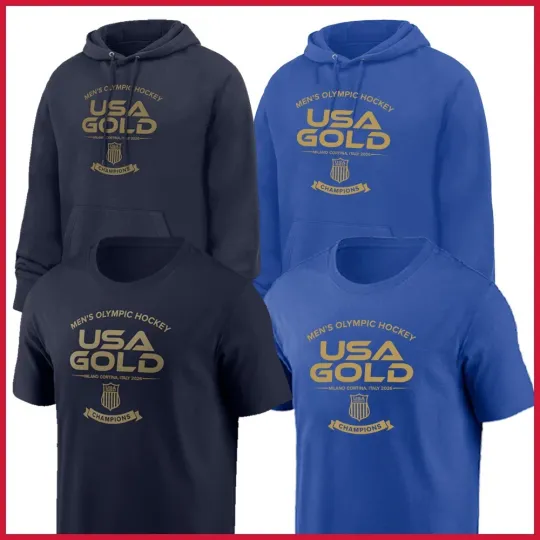 🔥FREESHIP! Men's USA Hockey 2026 Winter Olympic Gold Medal Core Gift For Fans