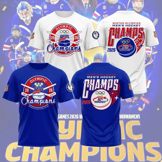 Men USA Hockey Team 2026 Champions AOP Fan Made S-5XL