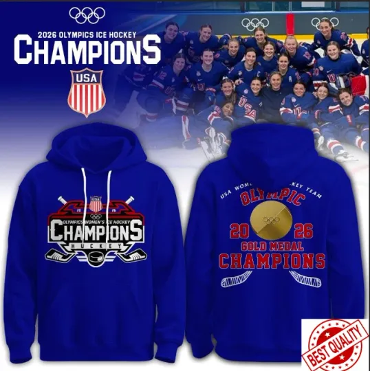 Discover USA Women Hockey 2026 National ICE Champions Hoodie