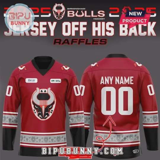 Discover Personalize Birmingham Bulls Hockey 2025 Red Edition Hockey Shirt Men's