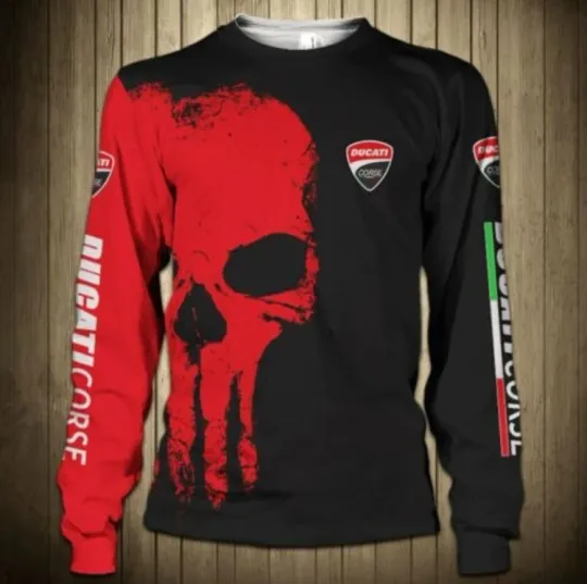 Discover Ducati Racing 3D Long Sleeve Shirt