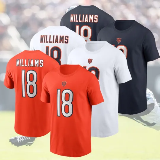 Discover Caleb #18 Williams Graphic Chicago Name & Number Gift Fan