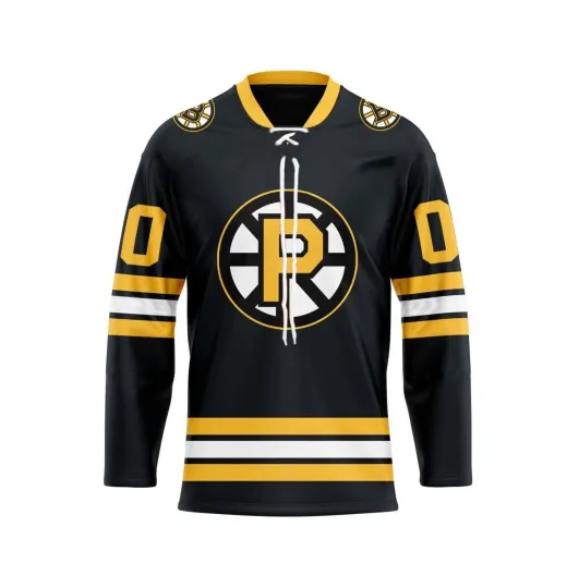 Discover Personalized Providennnce Bruiins 2024 Home Lace Hockey Shirt Fullsize