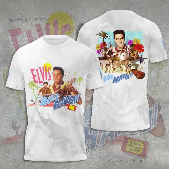 Discover Elvis Presley Blue Hawaii 3D T Shirt