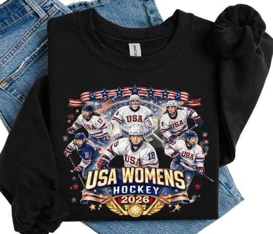 USA Womens Hockey 2026 Shirt, Winter Games Sweatshirt, Patriotic Ice Hockey Fan Gift, Team USA Sports Apparel