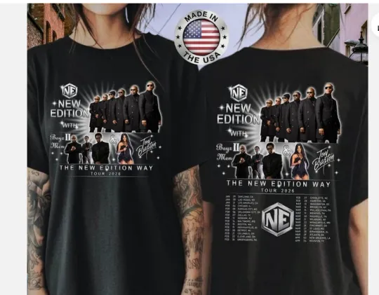 Discover New Edition Way Tour 2026 Vintage R&B Concert T-Shirt for Music Fans