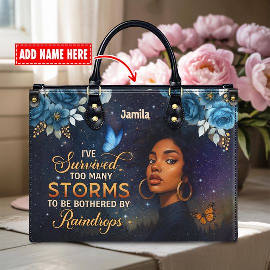 Discover Personalized Leather Handbag  Black Girl Magic Empowerment Gift for Black Women