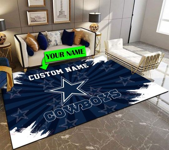 Dallas Cowboys Personalized Rectangle Rug