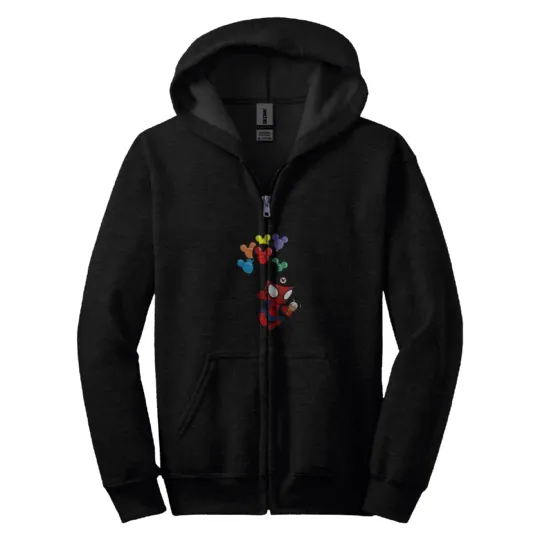 Disney Spiderman Balloons, Disney Spiderman Zip Hoodies