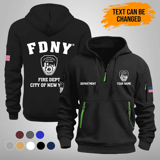 Discover Personalized Name Love Firefighter Quarter Zip Hoodie