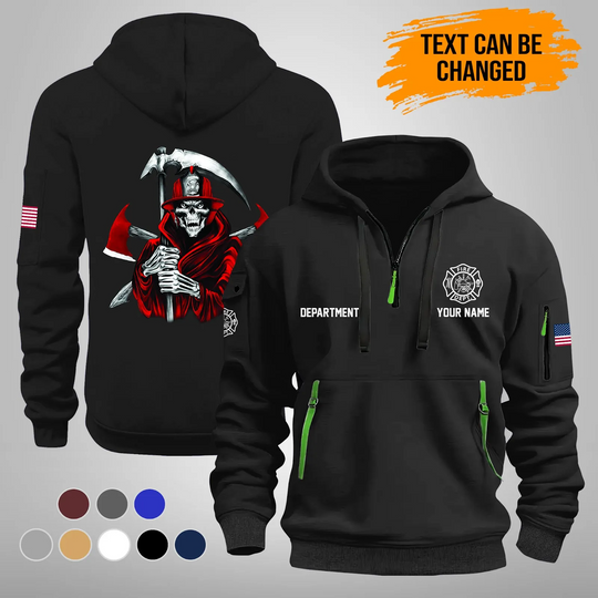 Discover Personalized Name Love Firefighter Quarter Zip Hoodie