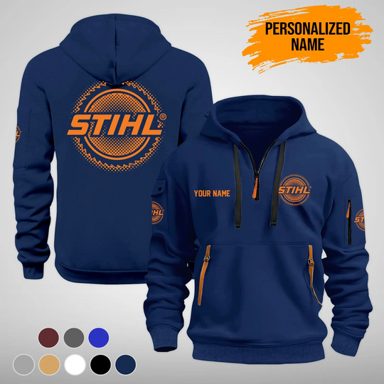 Personalized Name Love Power Tools Quarter Zip Hoodie