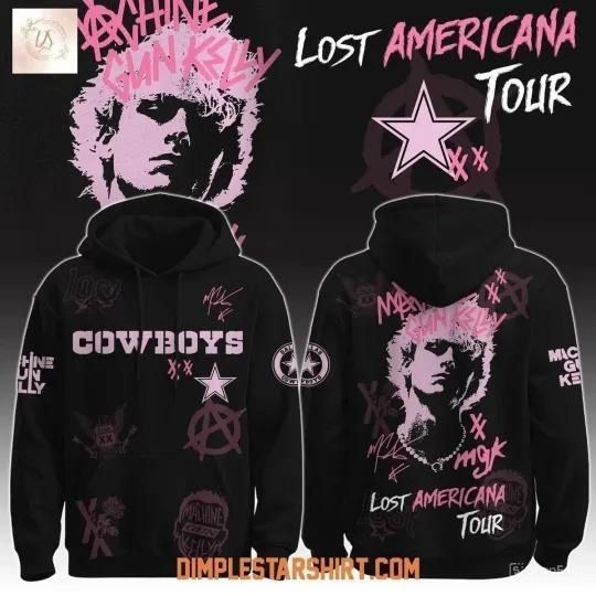 Discover Cowboys x Machine Gun Kelly The Lost Americana Tour 2025 3D Hoodie