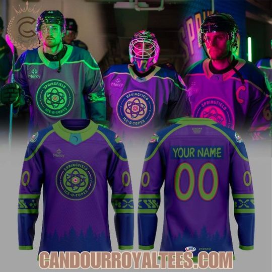 Springfield Thunderbirds Cartoon Ice-O-Topes Night Hockey Jersey
