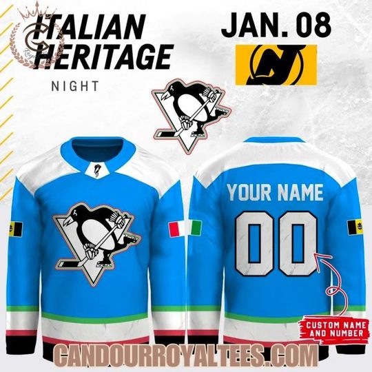 Discover 2026 Italian Heritage Night Pittsburgh Penguinss Hockey Jersey
