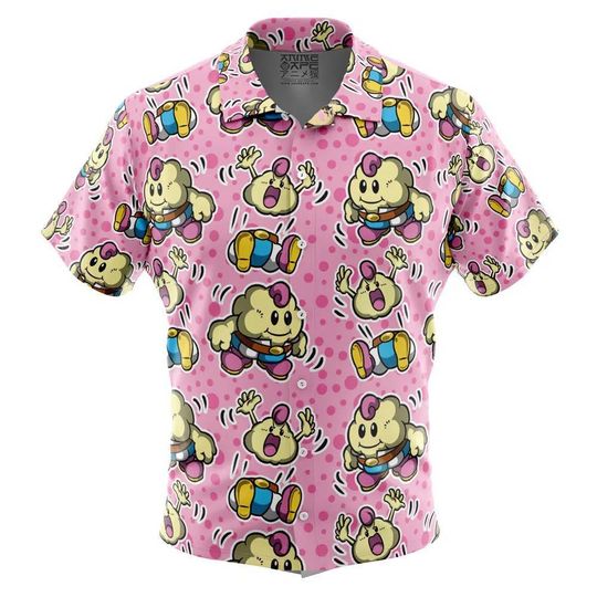 Discover Mallow Super Mario Bros Button Up Hawaiian Shirt Cute Tropical Button Up Summer Vacation Beach Outfit Fun Mallow Super Unisex Style Shirt
