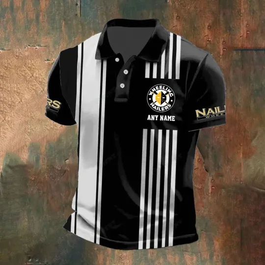 Discover Wheeling Personalized Name Stripped Polo Design Hockey For Fan Gear