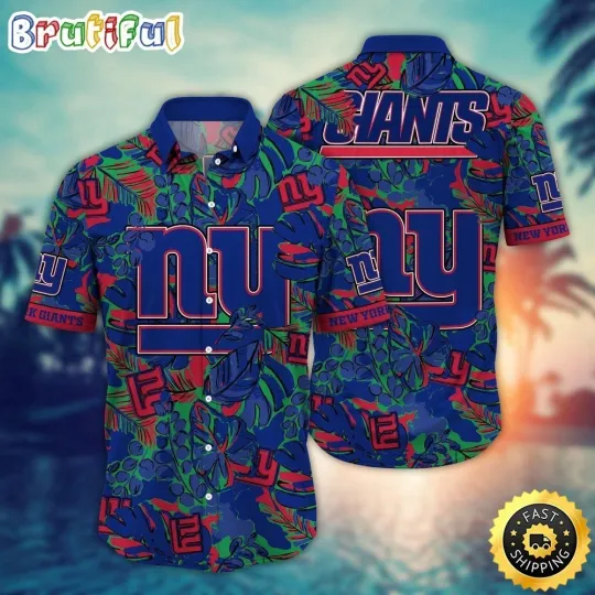 Discover New York Football Giantss Team Hawaiian Shirt Button Down Unisex