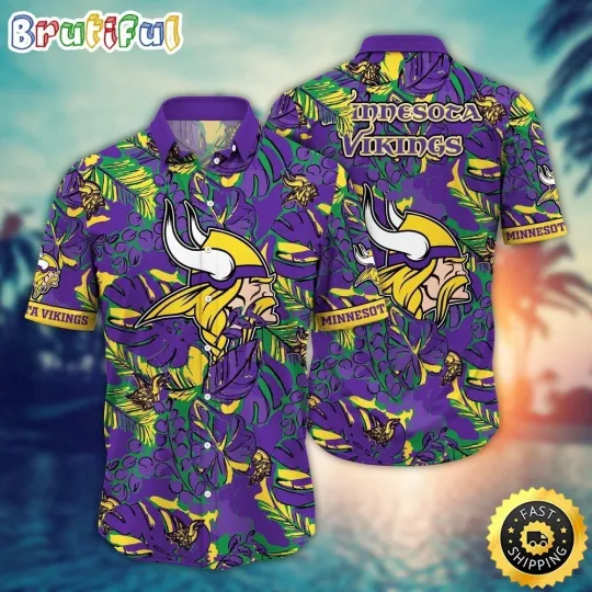 Discover Minnesota Football Vikingss Team Hawaiian Shirt Button Down Unisex