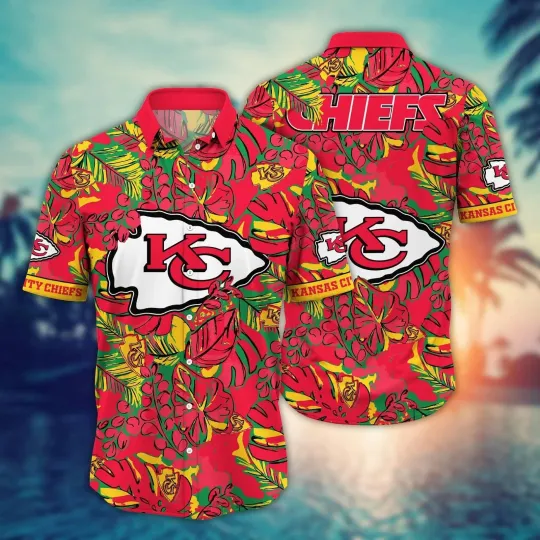 Kansas City Football Chiefss Team Hawaiian Shirt Button Down Unisex