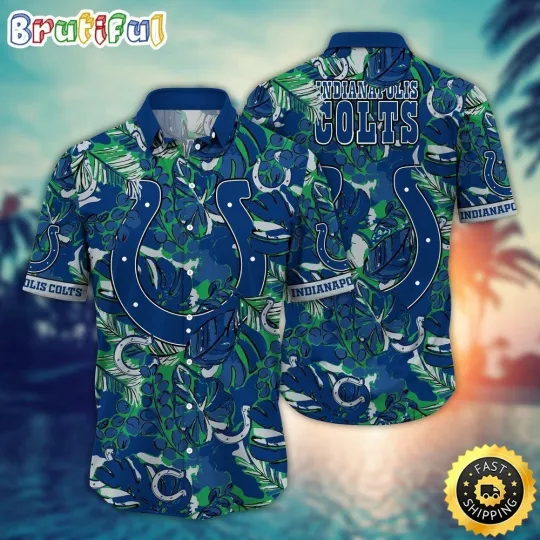 Discover Indianapolis Football Coltss Team Hawaiian Shirt Button Down Unisex