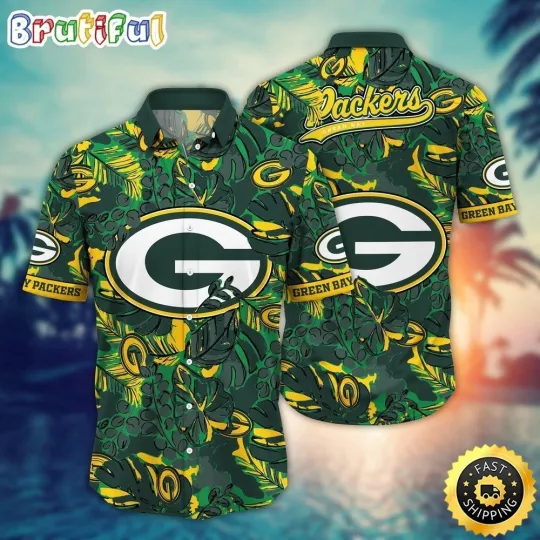 Discover Green Bay Football Packerss Team Hawaiian Shirt Button Down Unisex