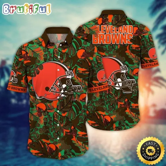 Discover Cleveland Football Brownss Team Hawaiian Shirt Button Down Unisex