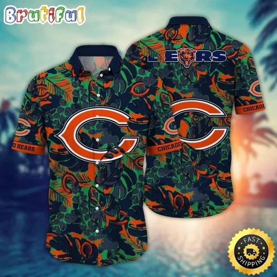 Discover Chicago Football Bearss Team Hawaiian Shirt Button Down Unisex