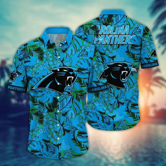 Discover Carolina Football Pantherss Team Hawaiian Shirt Button Down Unisex