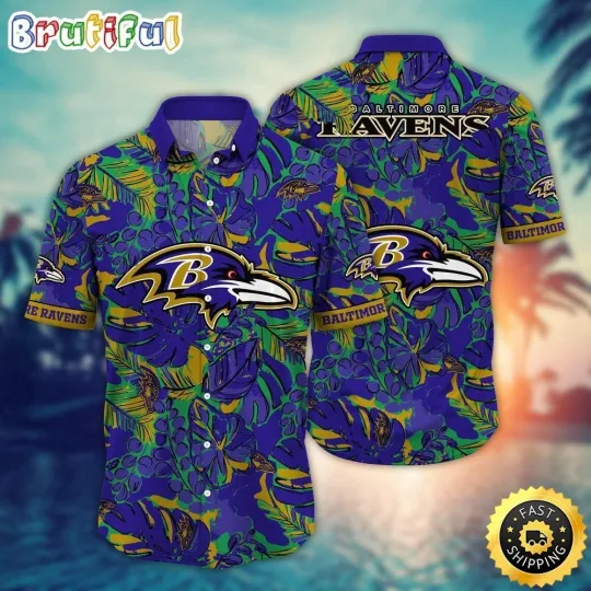 Discover Baltimore Football Ravenss Team Hawaiian Shirt Button Down Unisex
