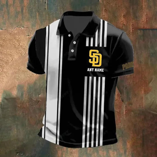 Discover San Diego Personalized Name Stripped Polo Design Fan Gear