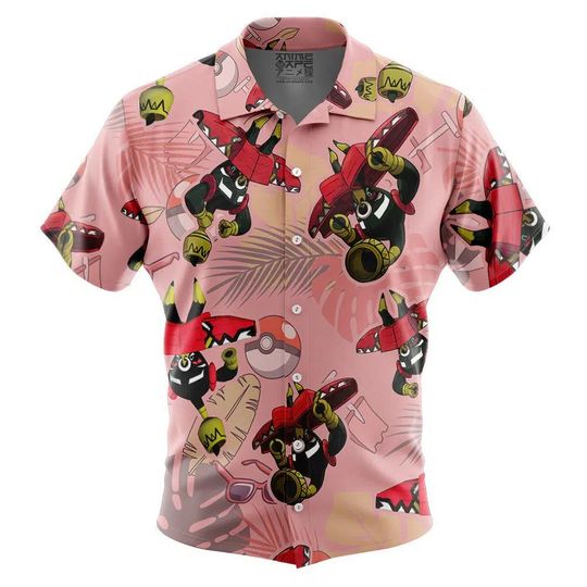 Discover Tapu Bulu PKM Button Up Hawaiian Shirt Cute Tapu Bulu Tropical Button Up Summer Vacation Beach Outfit Fun Unisex Style Shirt
