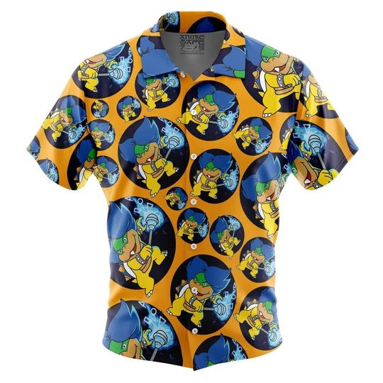 Discover Ludwig Von Koopa Super Mario Bros Button Up Hawaiian Shirt Cute Tropical Button Up Summer Vacation Beach Outfit Fun Unisex Style Shirt
