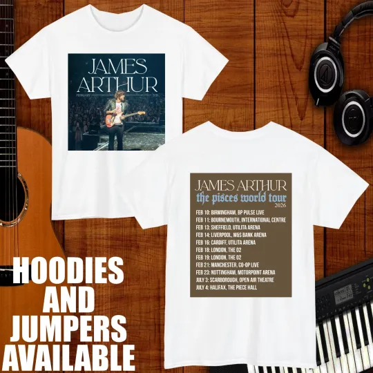 Discover James Arthur Tour 2026 Graphic Unisex T-Shirt for Concert Fans