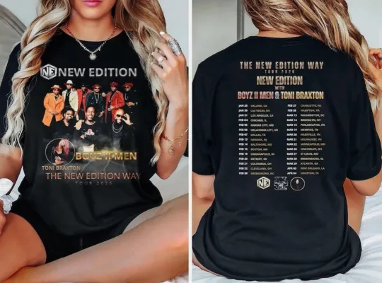 Discover New Edition Way Tour 2026 Vintage R&B Concert T-Shirt for Music Fans