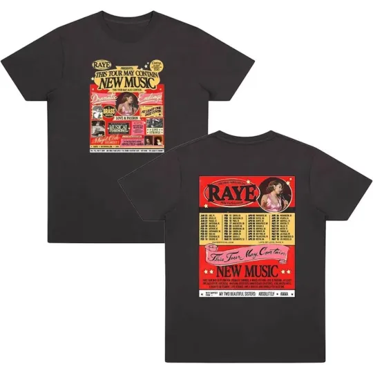 Discover RAYE Tour 2026 Double Sided T-Shirt