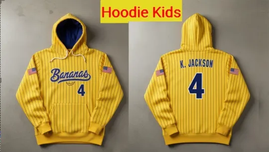Savannah Bananas #4 KJ Jackson Hoodie All Size\